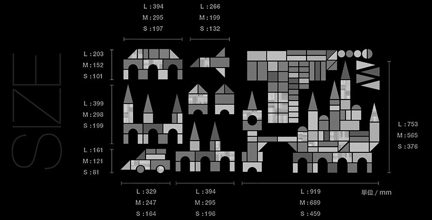 積み木遊び　サイズ